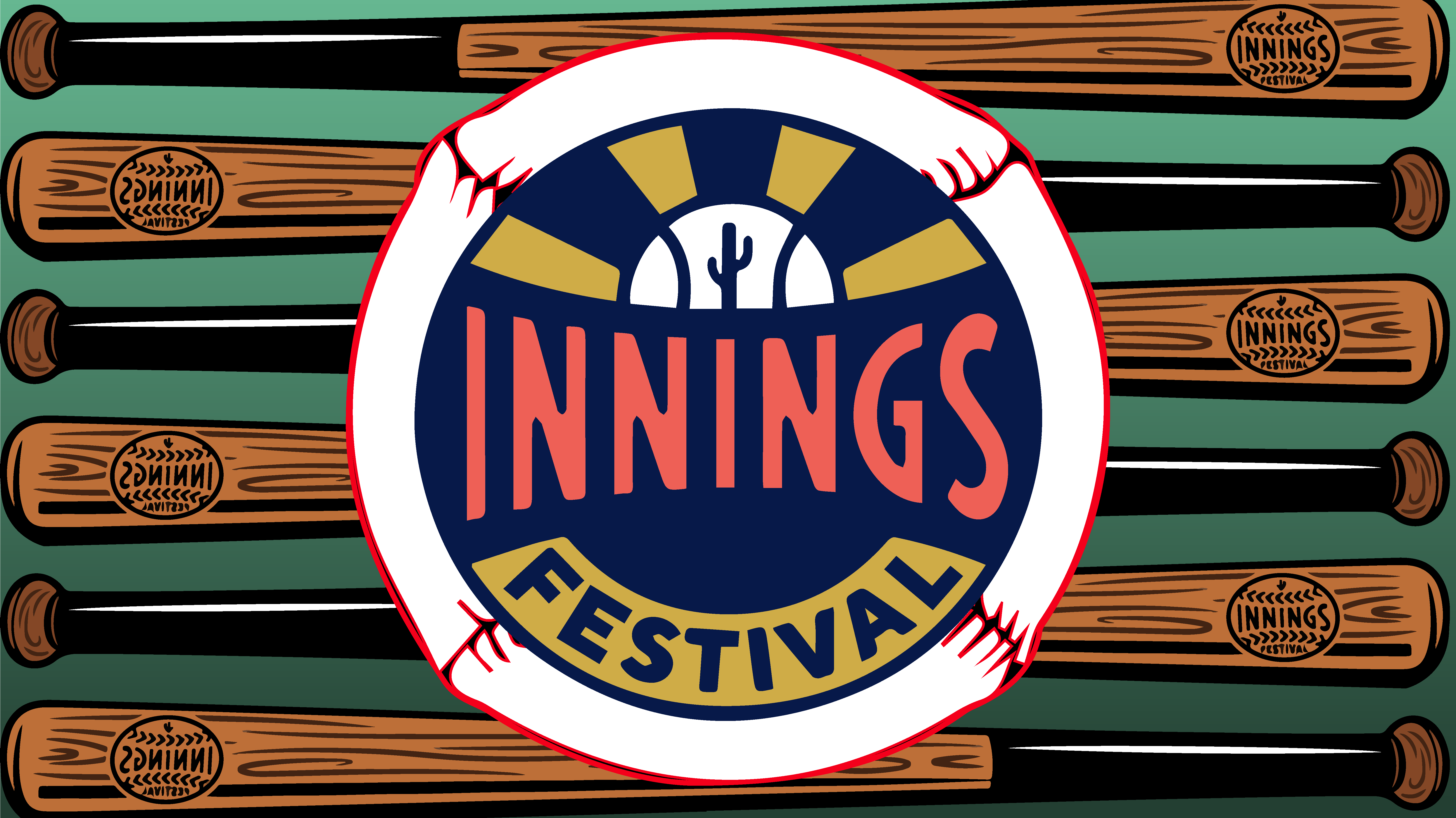 Thumbnail image for Innings Festival in Tempe, Arizona. Baseball and baseball bat theme